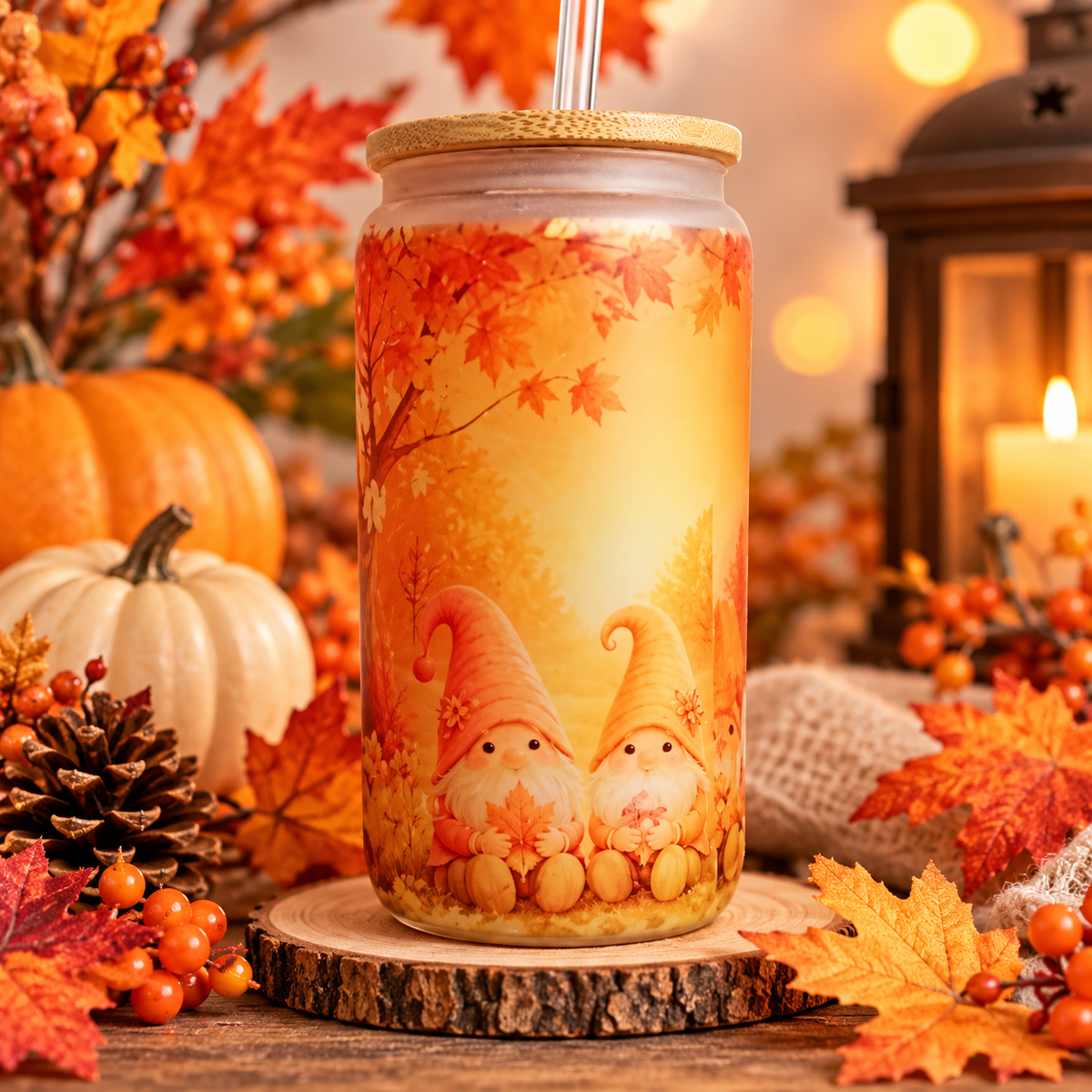 Verre paille Automne /noel