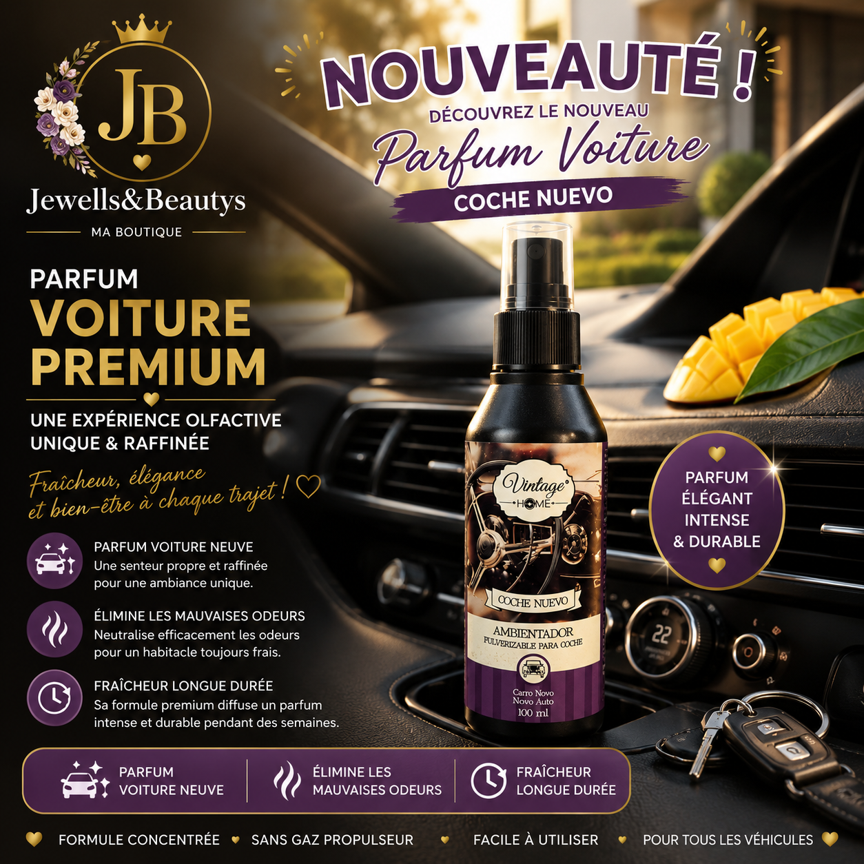 🚗 Parfum Voiture Premium