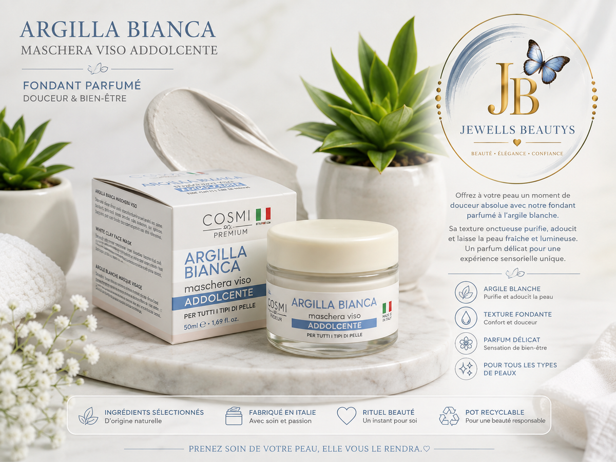 MASQUE POUR LE VISAGE A L'ARGILE BLANCHE