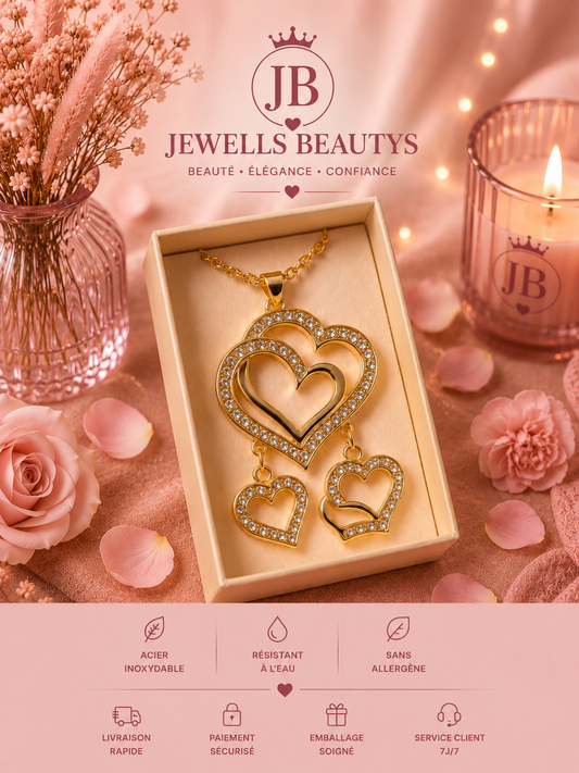 Parure cœur diamant