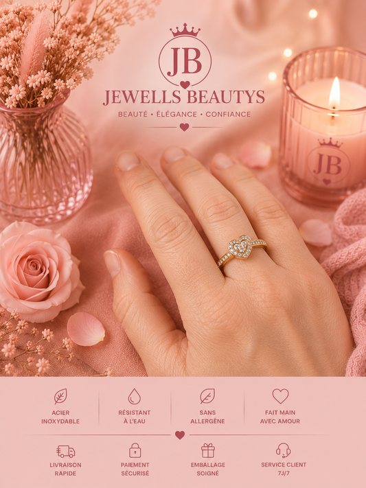 Bague diamant coeur