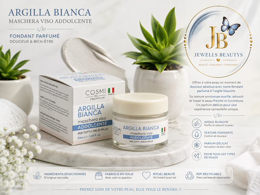 MASQUE POUR LE VISAGE A L'ARGILE BLANCHE