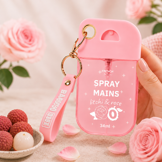 🌸 Spray Nettoyant Mains Litchi & Rose