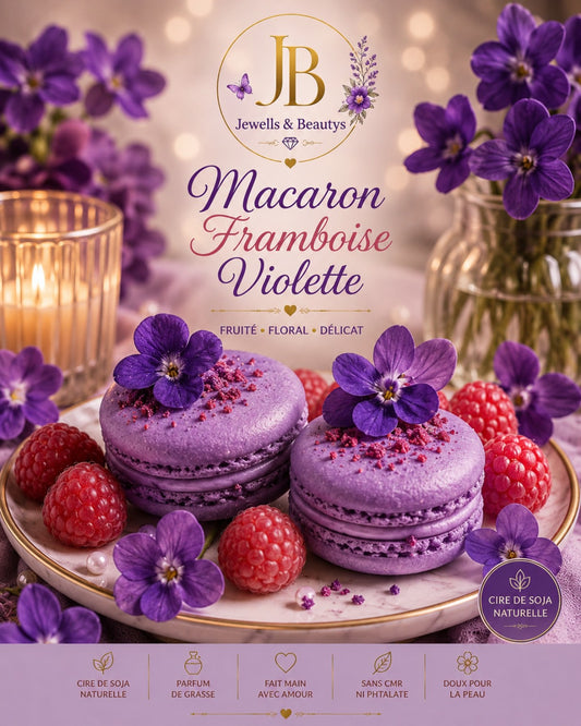 macaron framboise violette